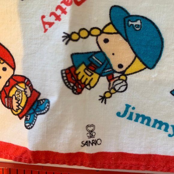 RARE LOT OF 3 VINTAGE 1970S SANRIO PATTY AND JIMMY HANDKERCHIEFS - Picture 10 of 16